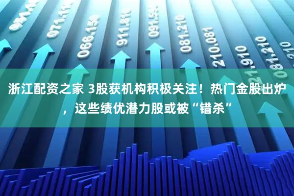 浙江配资之家 3股获机构积极关注！热门金股出炉，这些绩优潜力股或被“错杀”