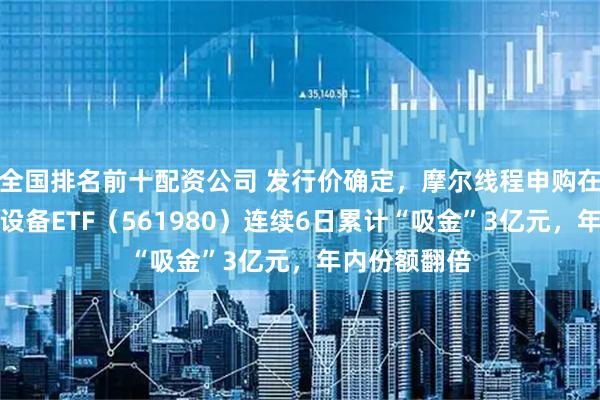 全国排名前十配资公司 发行价确定，摩尔线程申购在即！半导体设备ETF（561980）连续6日累计“吸金”3亿元，年内份额翻倍